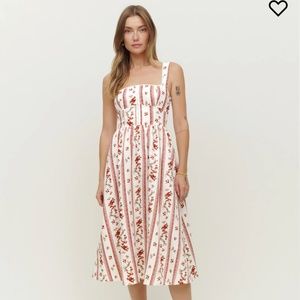 Reformation Tagliatelle Linen Dress in Vienna